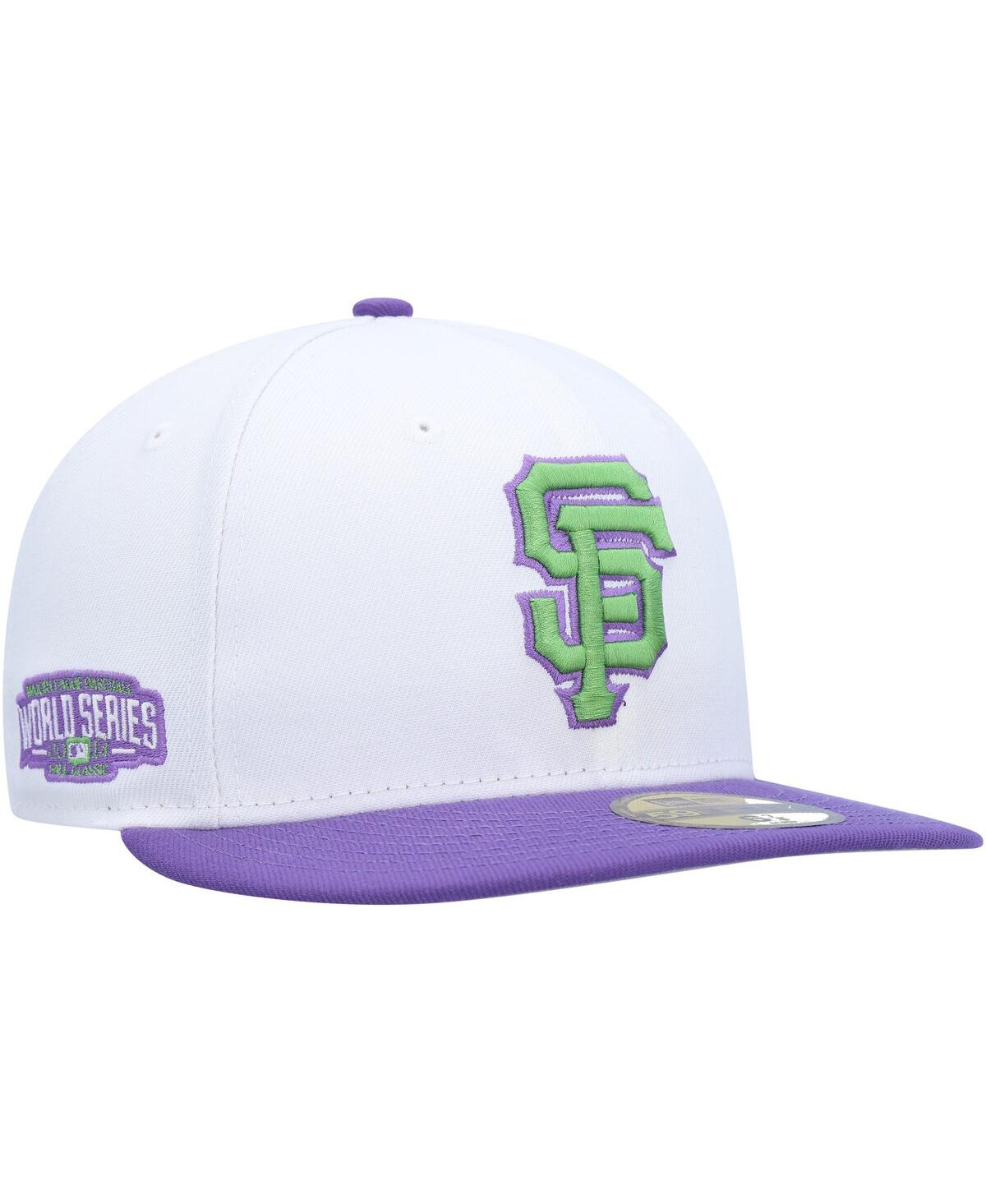 NEW ERA MEN'S NEW ERA WHITE SAN FRANCISCO GIANTS 2014 WORLD SERIES SIDE PATCH 59FIFTY FITTED HAT 
