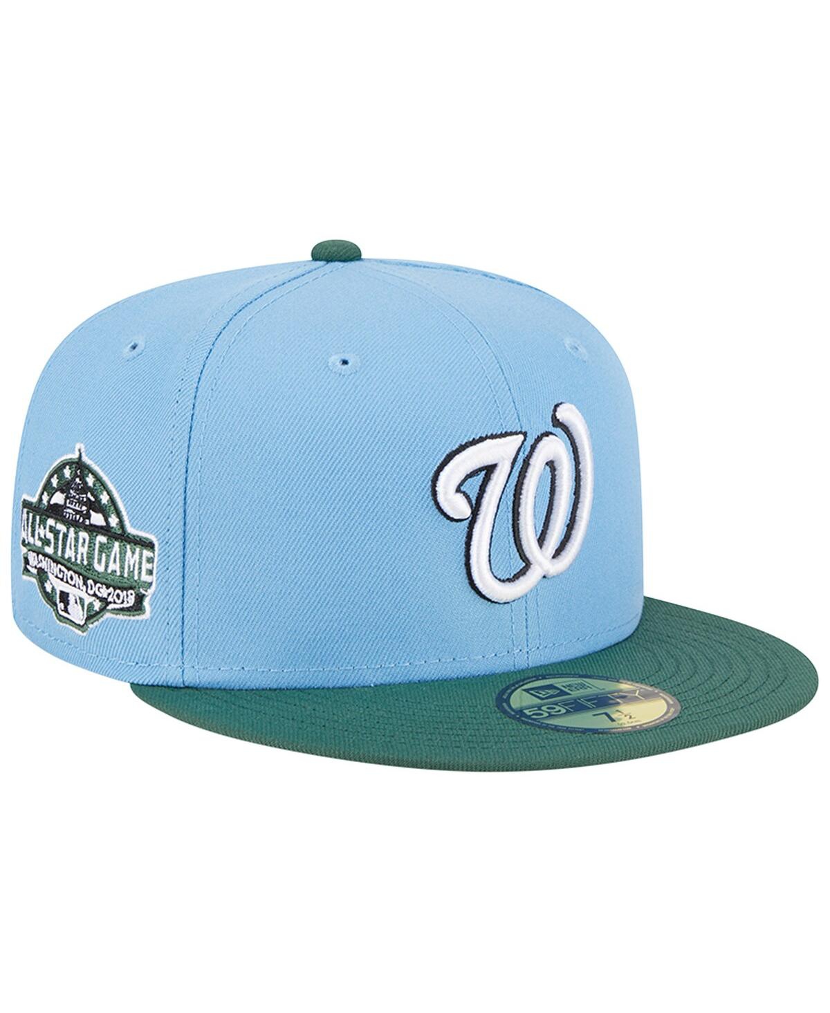 Shop New Era Men's  Sky Blue, Cilantro Washington Nationals 2018 Mlb All-star Game 59fifty Fitted Hat In Sky Blue,cilantro