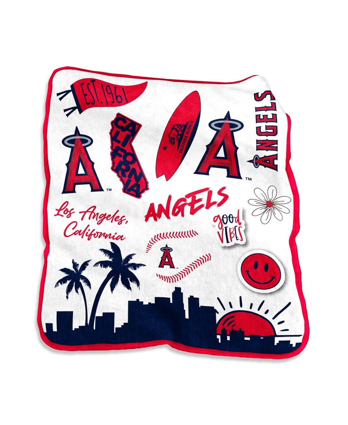 Logo Brands Los Angeles Angels 50'' X 60'' Native Raschel Plush Throw Blanket In Multi
