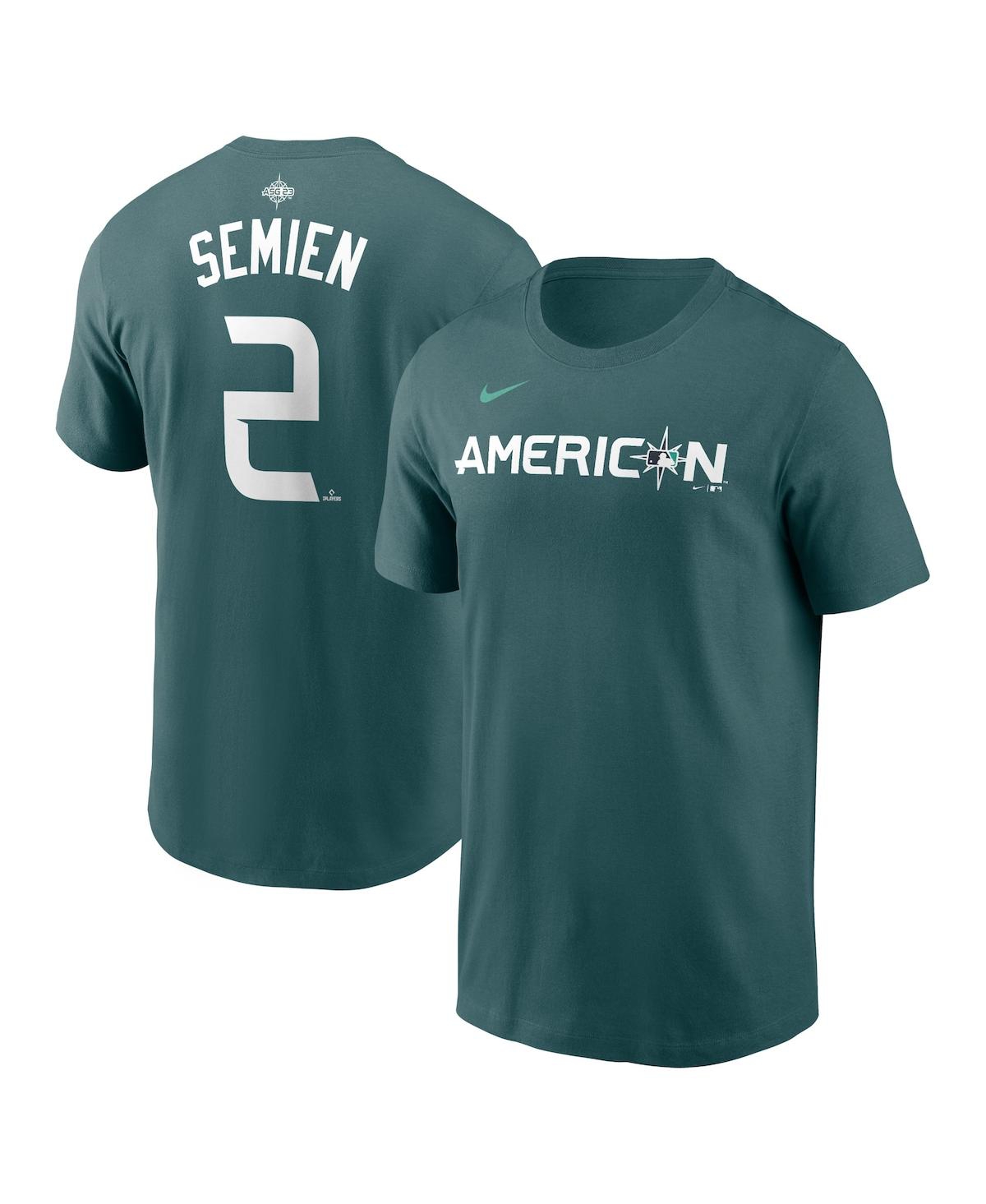 NIKE MEN'S NIKE MARCUS SEMIEN TEAL AMERICAN LEAGUE 2023 MLB ALL-STAR GAME NAME AND NUMBER T-SHIRT