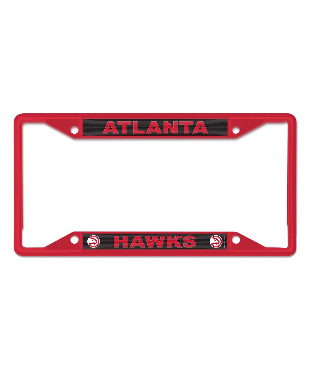 Wincraft Atlanta Hawks Chrome Color License Plate Frame In Red