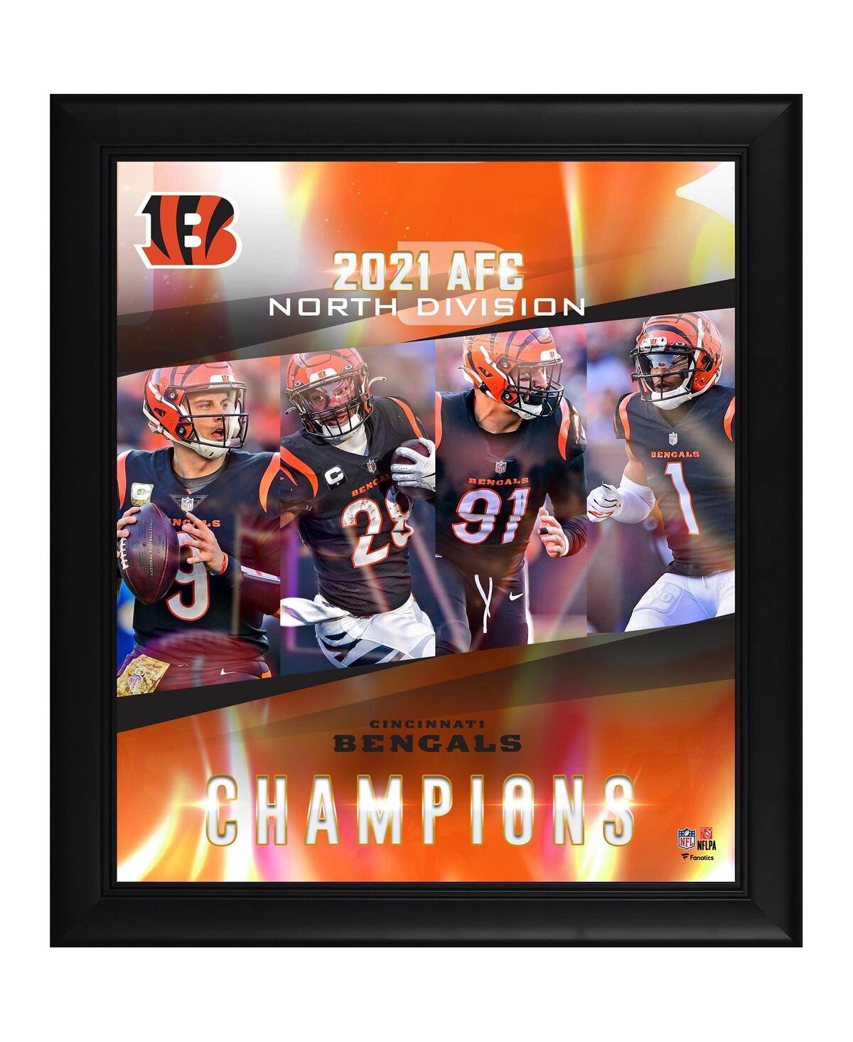 Fanatics Authentic Cincinnati Bengals Framed 15" X 17" 2021 Afc North Division Champions Collage In Multi
