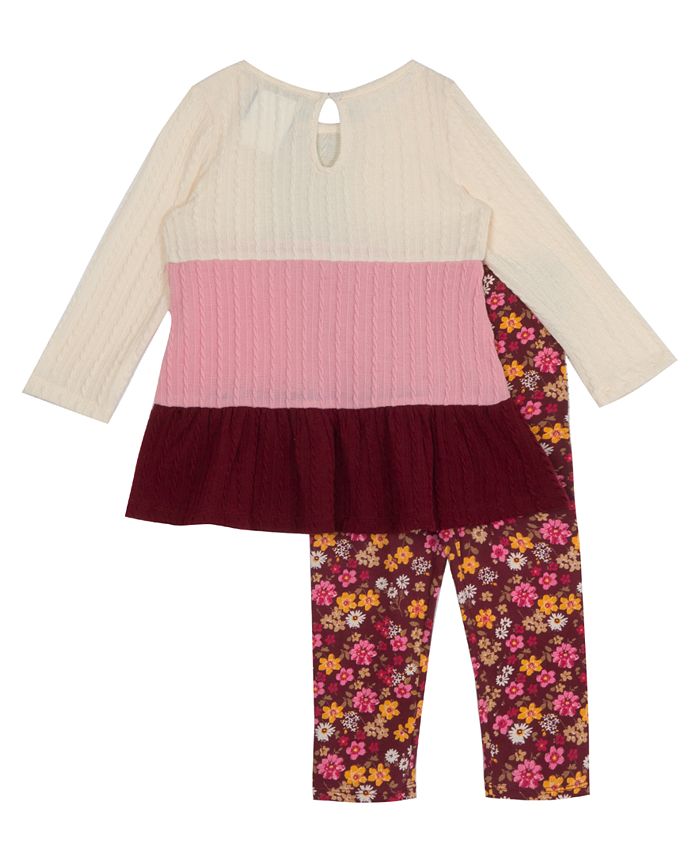 Rare Editions Baby Girls Top and Legging Outfit, 2 Piece Set Macy's