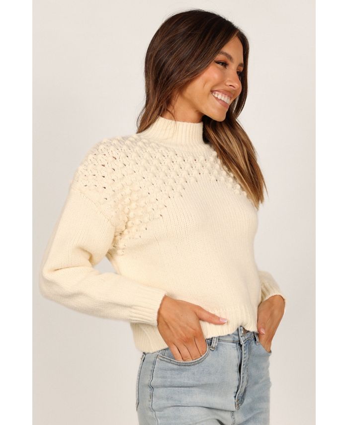 Petal and Pup Women's Mia Textured Shoulder Knit Sweater - Macy's