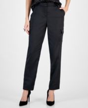 Bar III Women's Pinstripe Straight Ankle Pants, Created for Macy's