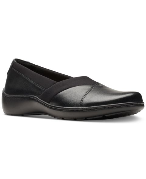 Женские балетки Clarks Cora Charm Slip-On Flats, цвет: Чёрный