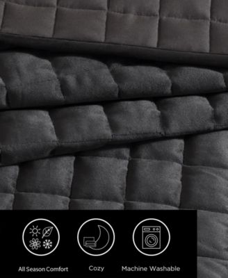 Diamond Velvet 3 Piece Quilt Set, Queen