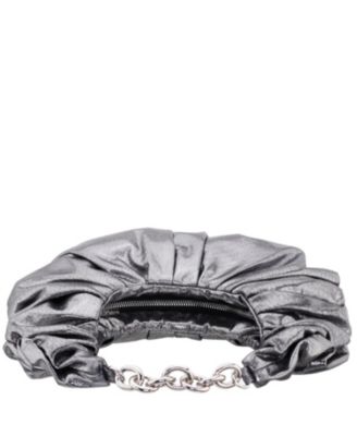 Ruched Metallic Hobo
