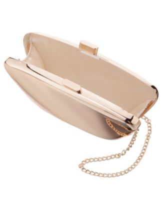Mirror Metallic Minaudiere Clutch