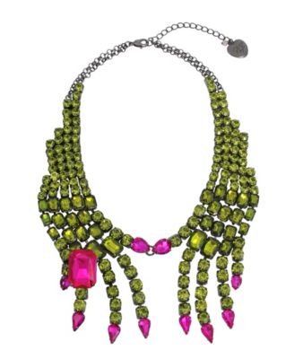 Betsey Johnson Faux Stone Witchy Hands Bib Necklace - Macy's