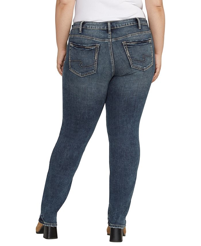 Silver Jeans Co. Plus Size Suki Mid Rise Curvy Fit Straight Leg Jeans ...