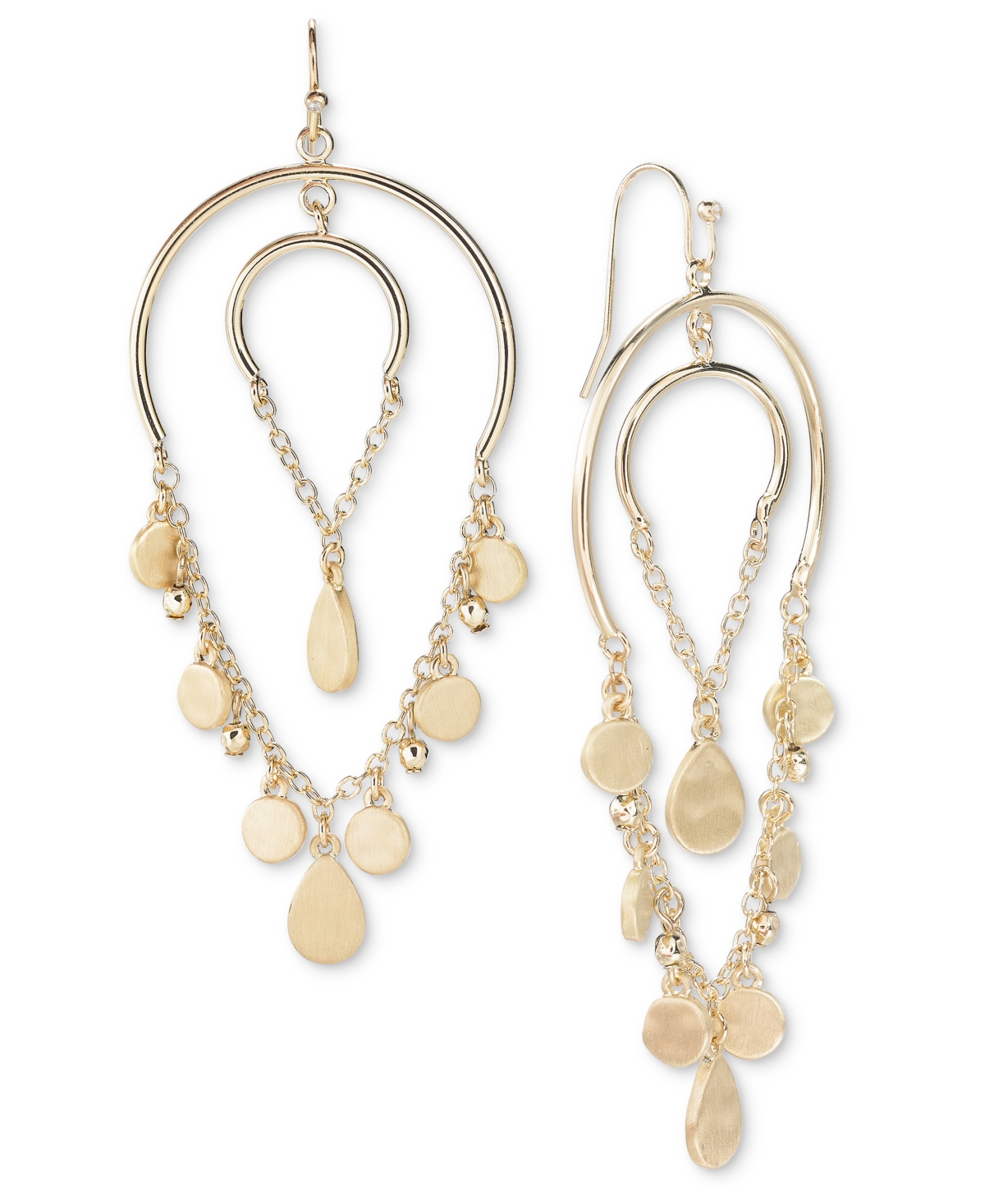 Silver-Tone Beaded Chandelier Earrings, Created for Macy's - Gold