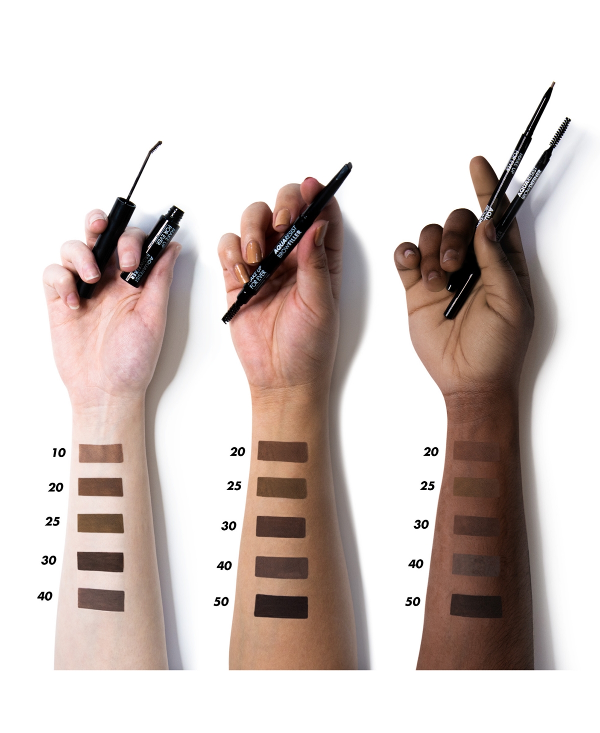 Make Up For Ever Aqua Resist Brow Fixer Waterproof Tinted Eyebrow Gel In 20