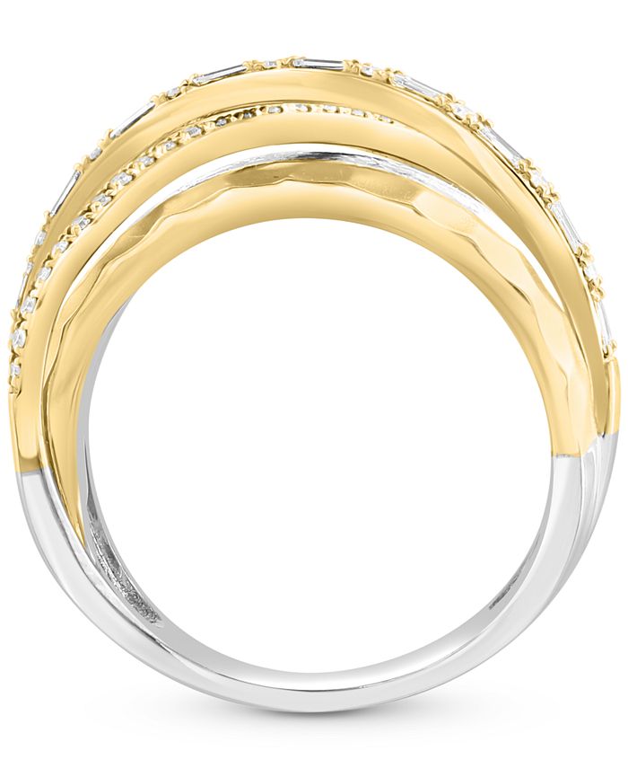EFFY Collection EFFY® Diamond Round & Baguette Crossover Statement Ring