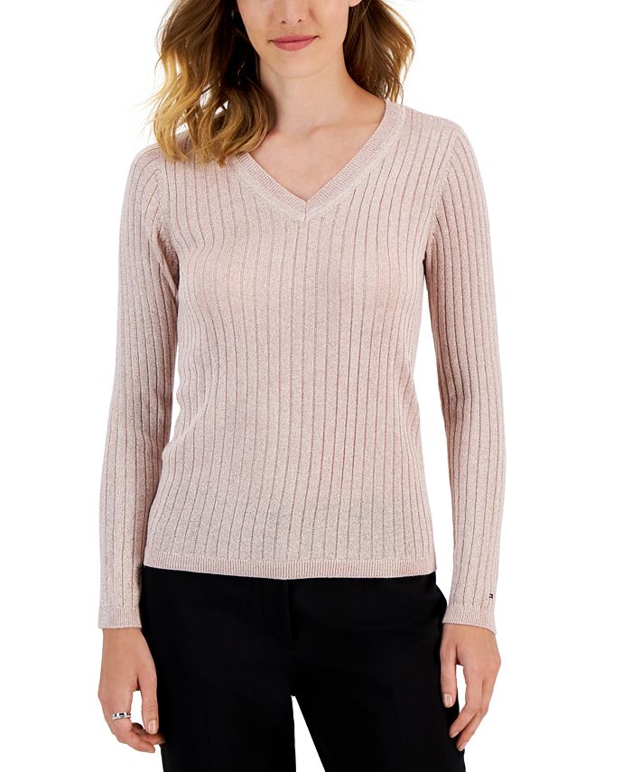 Tommy Hilfiger Essential Solid V-Neck Sweater - Women