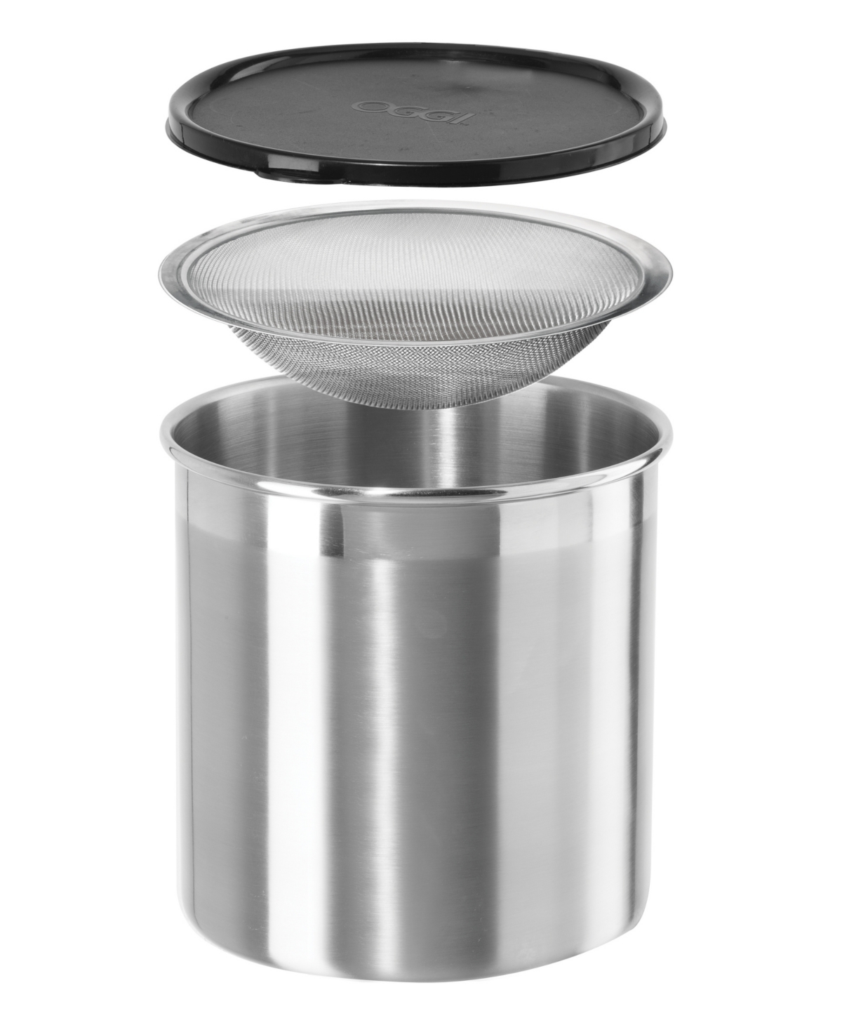 Oggi Jumbo 3.8 Litre Grease Can With Strainer In Stainless Steel