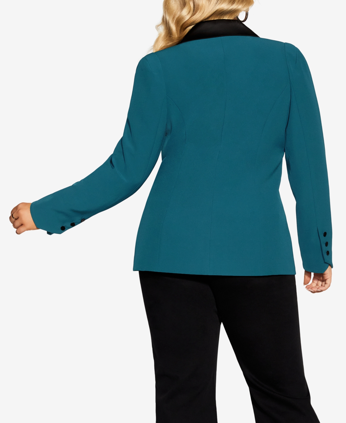 City Chic Plus Size Tuxe Luxe Padded Shoulder Jacket