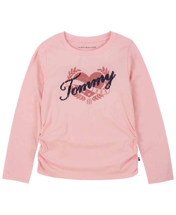 Tommy Hilfiger Big Girls Long Sleeved Flip Sequin T-shirt - Macy's