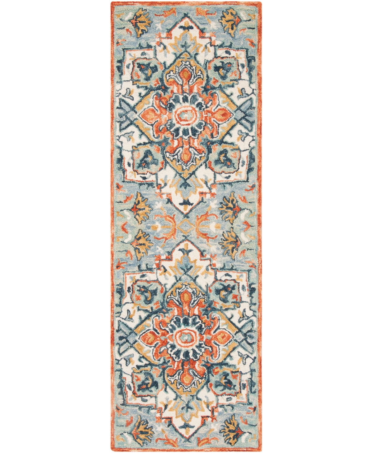 Safavieh Aurora APN312 2'3in x 19' Runner Area Rug - Blue, Rust