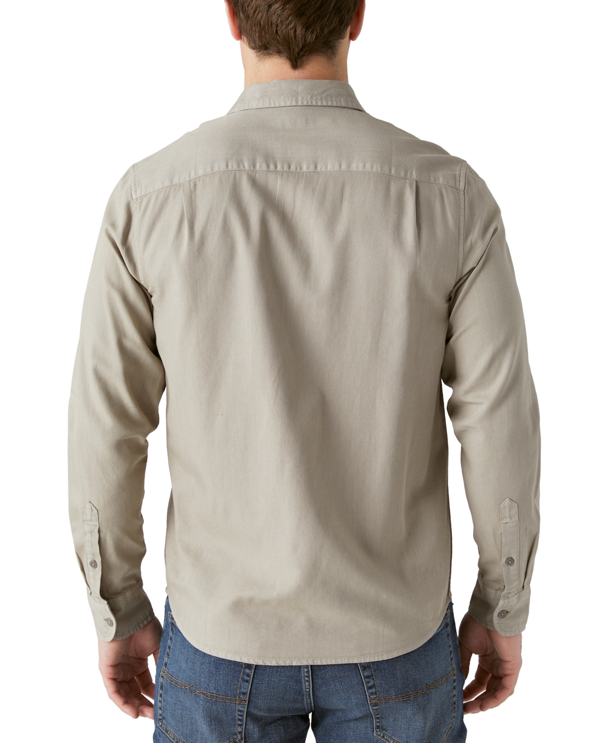 Lucky Brand Men's Lived-in Long Sleeve Workwear Shirt