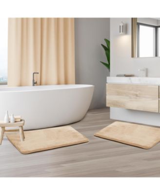 Non-Slip, Ultra Soft Plush, Memory Foam Bath Rug - Small 17"x24" - 2 Pack