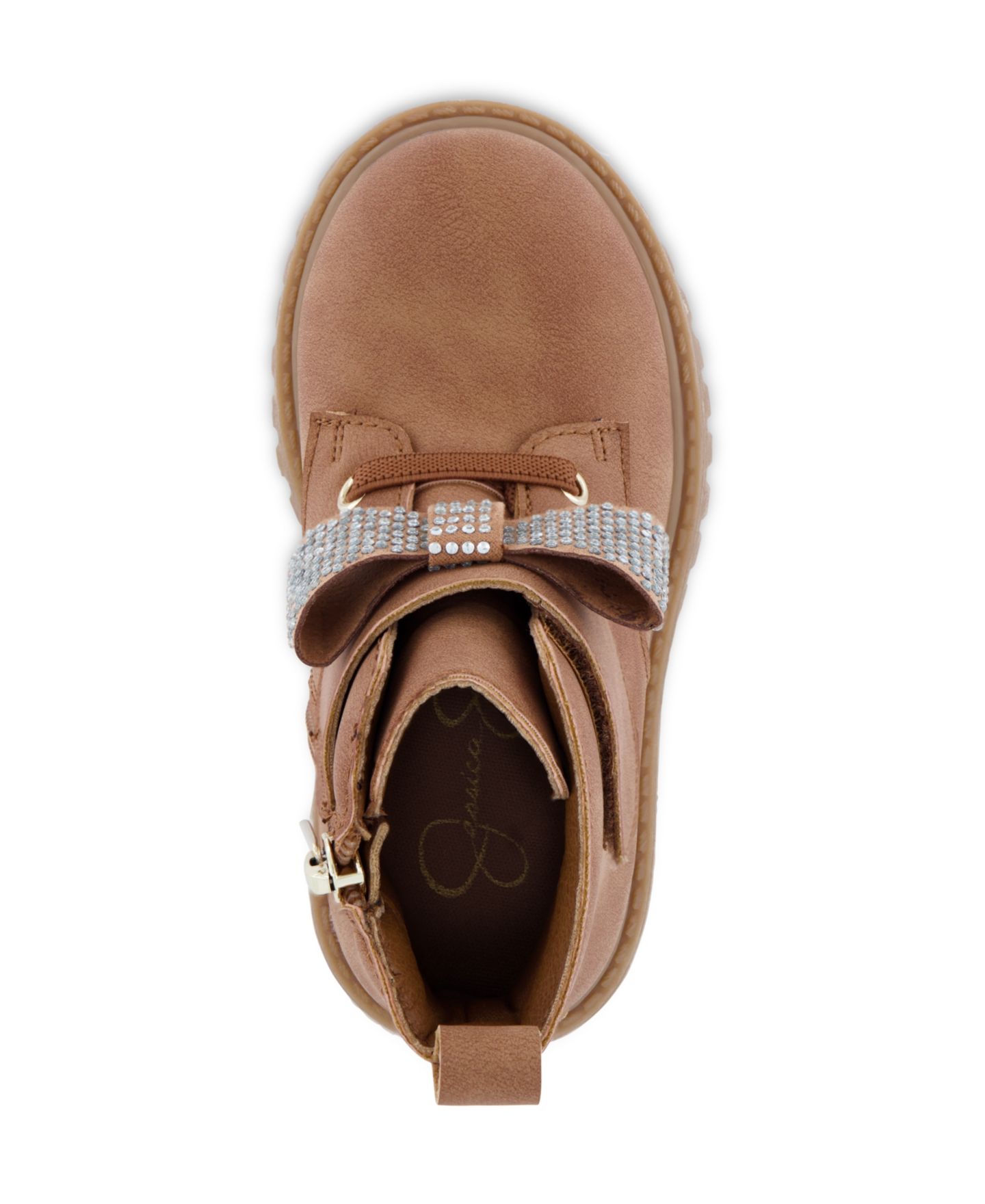 Ботинки Jessica Simpson Daria Bow Casual Booties для девочек-малышей, цвет: Коньячный — фото 4