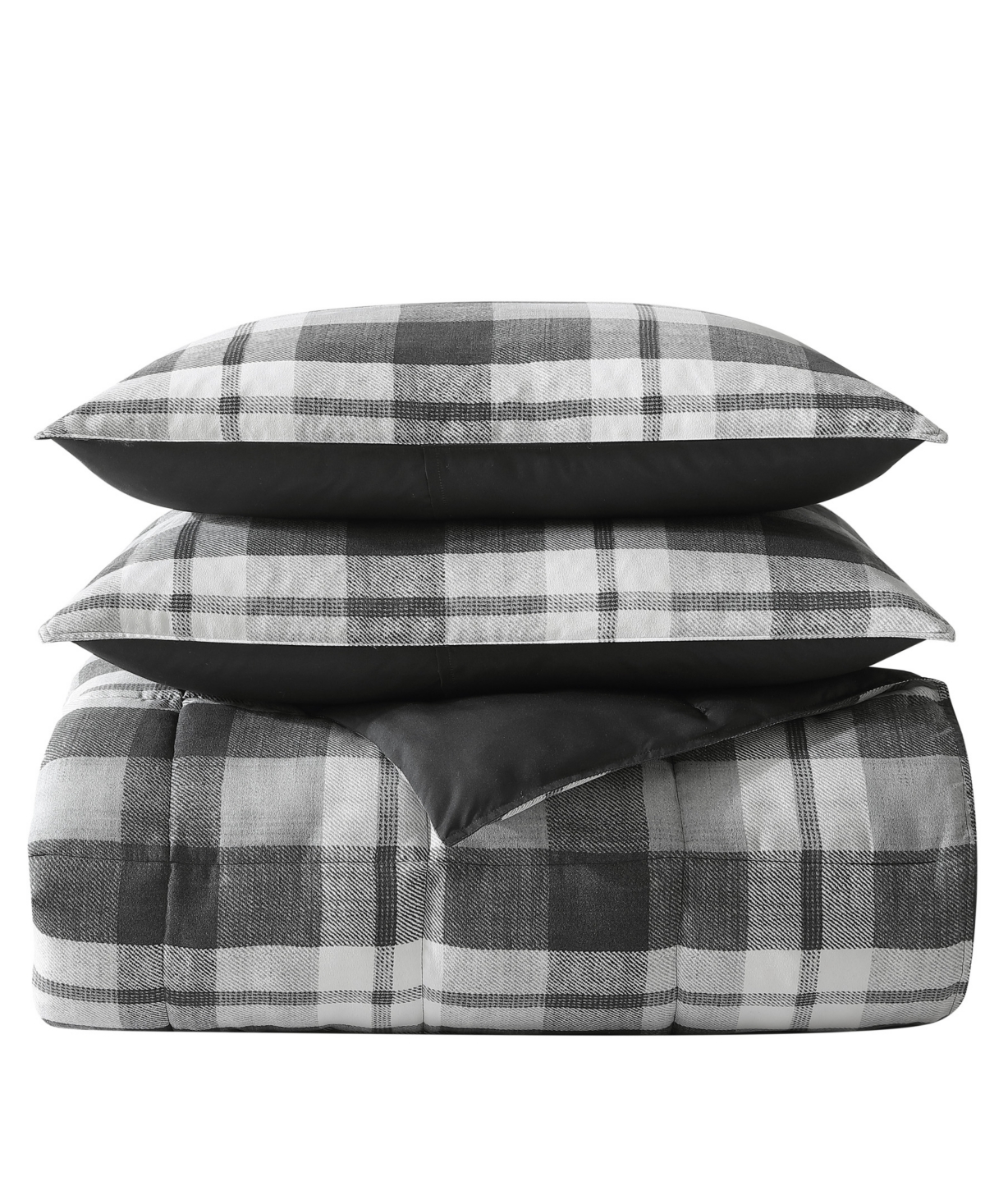 Nautica Cross View Plaid Brushed Micro Suede 3 Piece Comforter Set