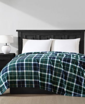 North Sail Plaid Ultra Soft Plush Fleece Blanket, Twin