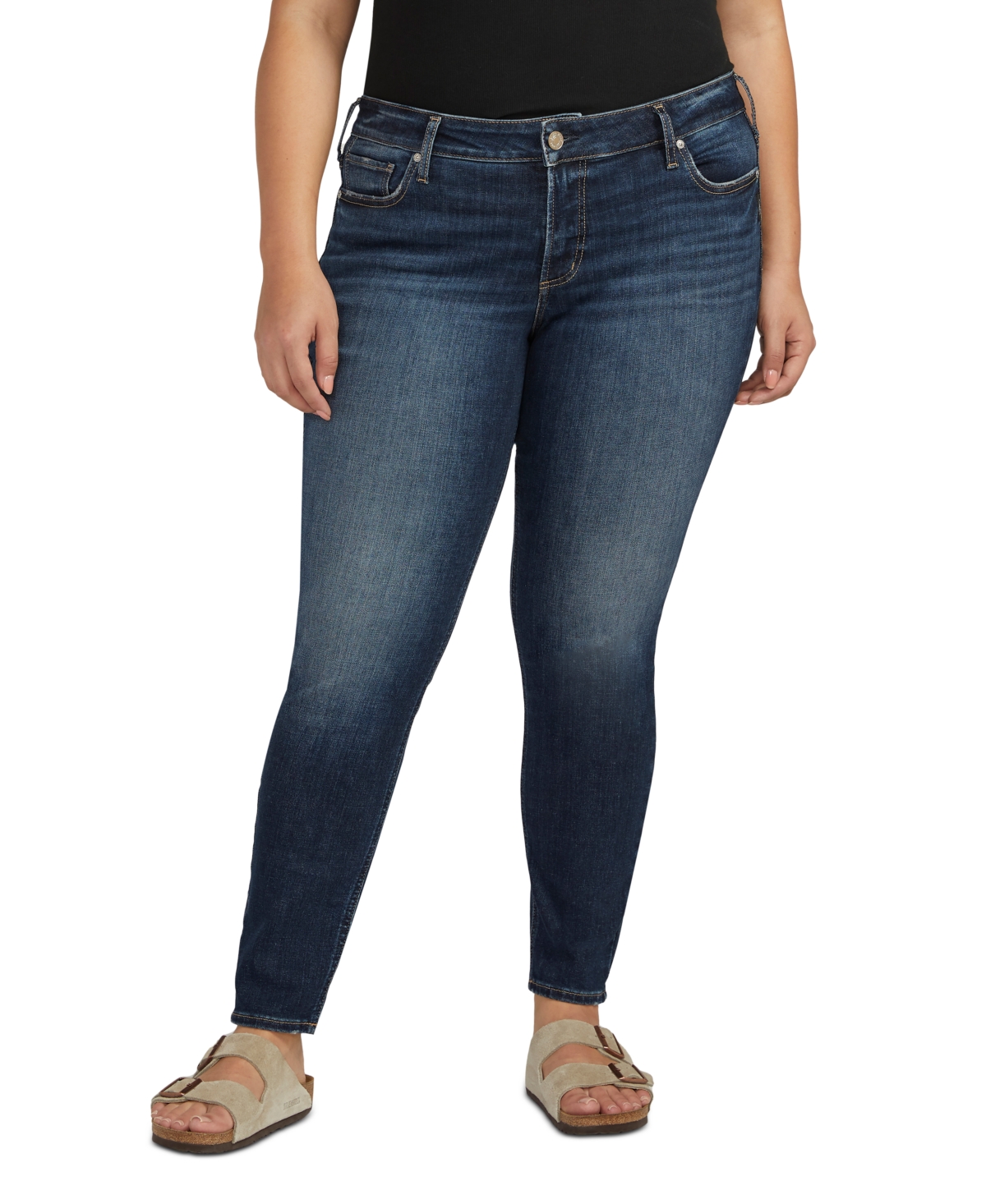 Silver Jeans Co. Plus Size Elyse Skinny Jeans In Indigo
