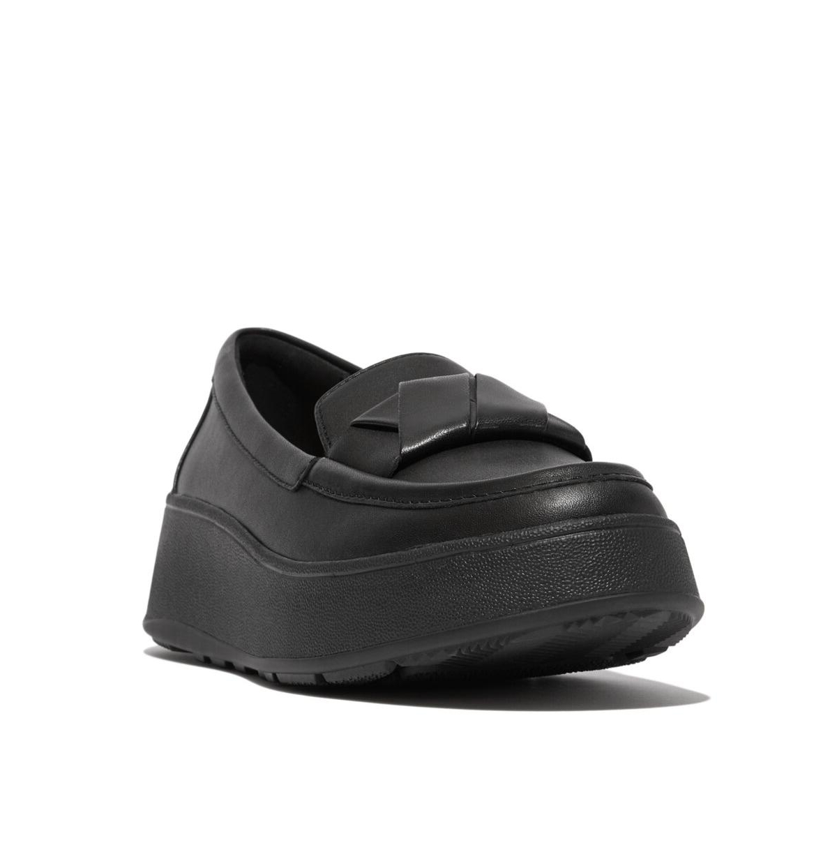 FITFLOP WOMEN'S F-MODE FOLDED-LEATHER FLATFORM LOAFERS