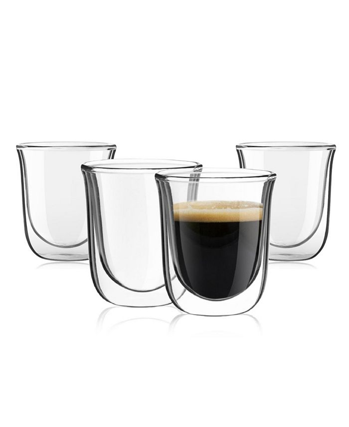 JoyJolt Javaah Double Wall Espresso Glasses - Set of 4 - Macy's