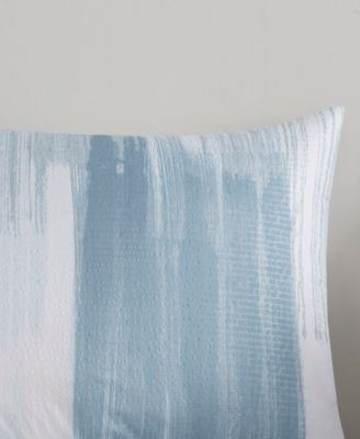 Natori Brush Stroke Oversized Reversible Seersucker 4 Piece Comforter Set, King