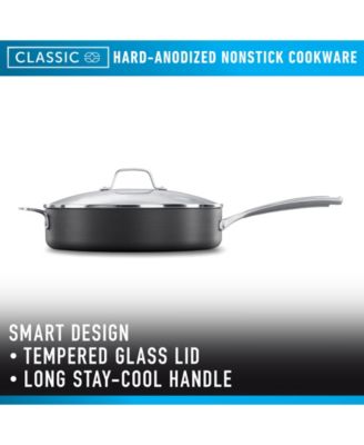 Calphalon Classic Hard-Anodized Nonstick Cookware 5 Quart Saute Pan with Lid