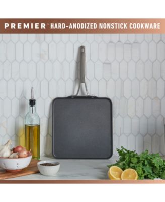 Premier Hard-Anodized Nonstick 11" Square Griddle Pan