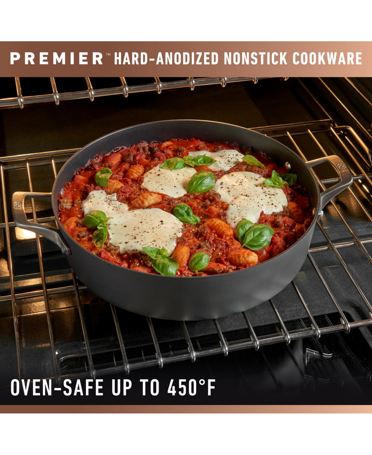 CALPHALON PREMIER HARD-ANODIZED NONSTICK 7 QUART SAUTEUSE WITH LID 