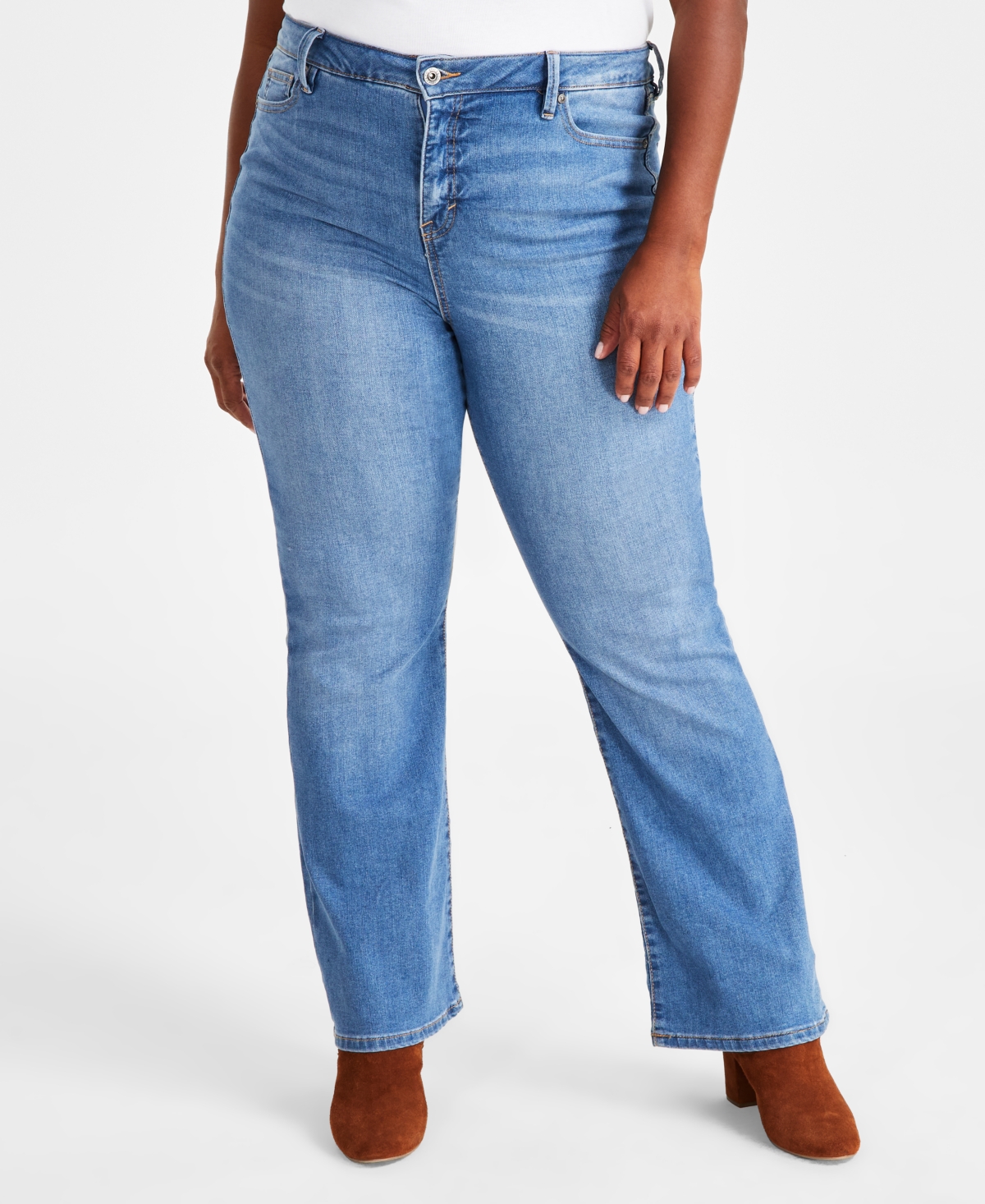 Style & Co Plus Size High-rise Bootcut Jeans, Created For Macy's In Avante Wash