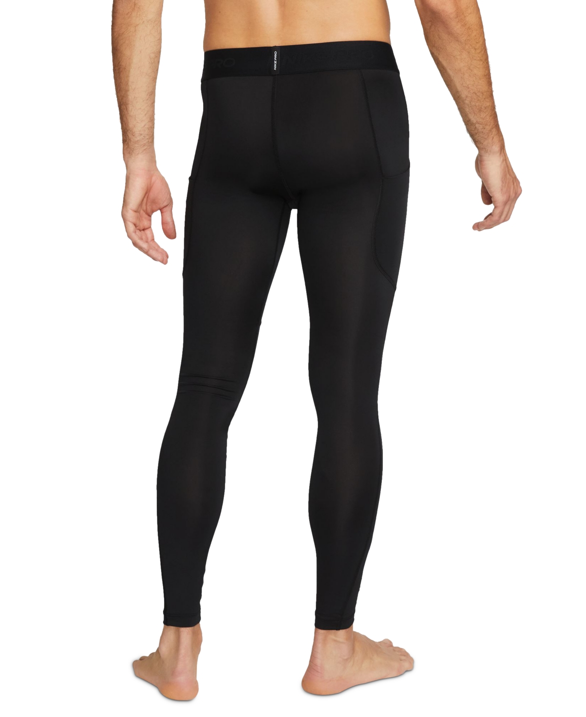 Nike Men's Pro Slim-Fit Dri-fit Fitness Tights -white