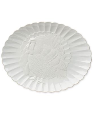 Lenox - French Perle Carved Turkey Platter