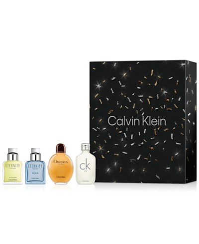Calvin Klein Mini Cologne Giftset for Men (4PC) - 0.5 oz Eternity EDT, 0.5  oz Escape EDT, 0.5 oz CK One EDT, 0.5 oz Obsession EDT 