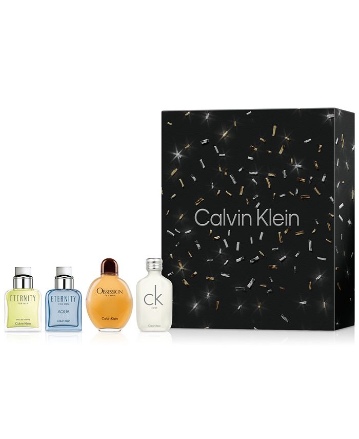 Calvin Klein Men's 4-Pc. Eau de Toilette Travel Gift Set - Macy's