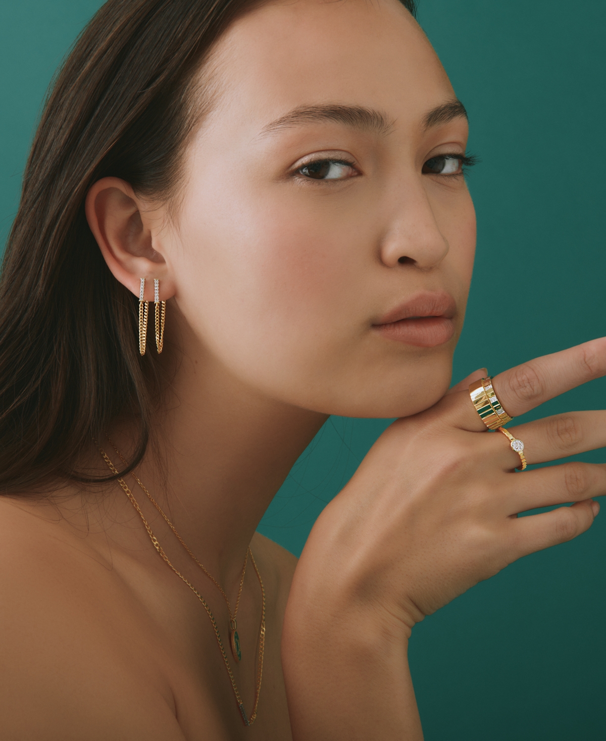 Audrey by Aurate Textured Infinity Band  Created for Macy's - Gold Vermeil