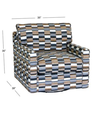 CLOSEOUT! Marristin 35" Fabric Swivel Chair, Created for Macy's