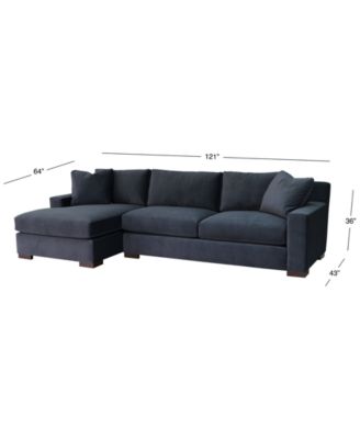 CLOSEOUT! Marristin 121" 2-Pc. Fabric Chaise Sectional, Created for Macy's