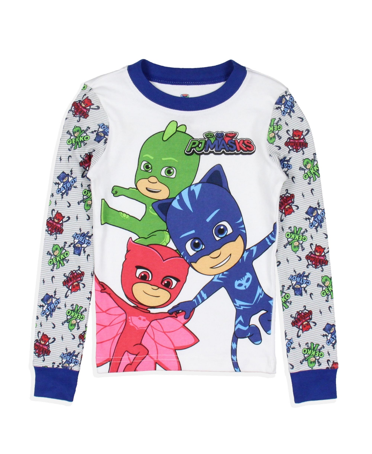 Pj Masks Toddler Boys Gekko Cat Owlette Title Logo Sleep Pajama Set