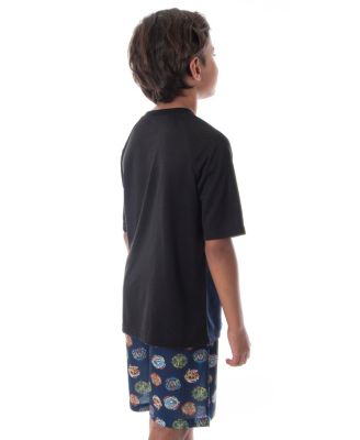 Boys Burst Spinner Tops 2 Piece Shorts And T-Shirt Pajama Set