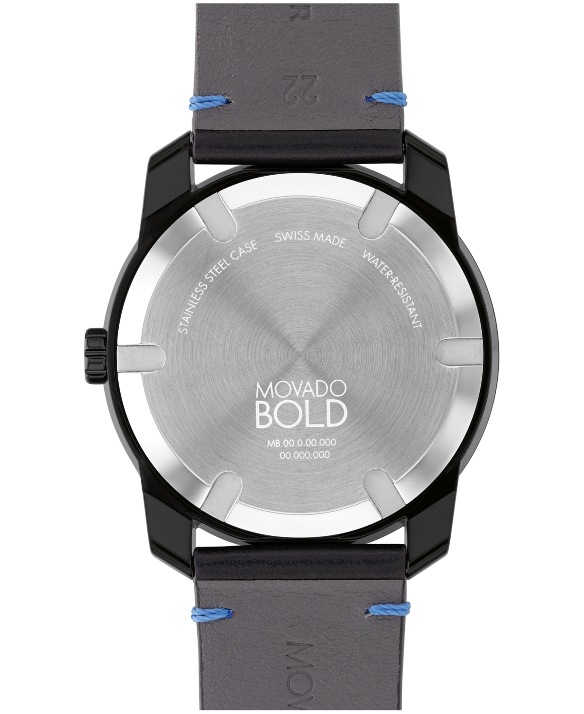 Shop Movado Men's Bold Tr90 Swiss Quartz Black Leather Watch 42mm