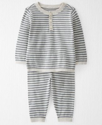 Carter's - Baby 2-Pc. Striped Cotton Sweater Knit Top & Bottom Set