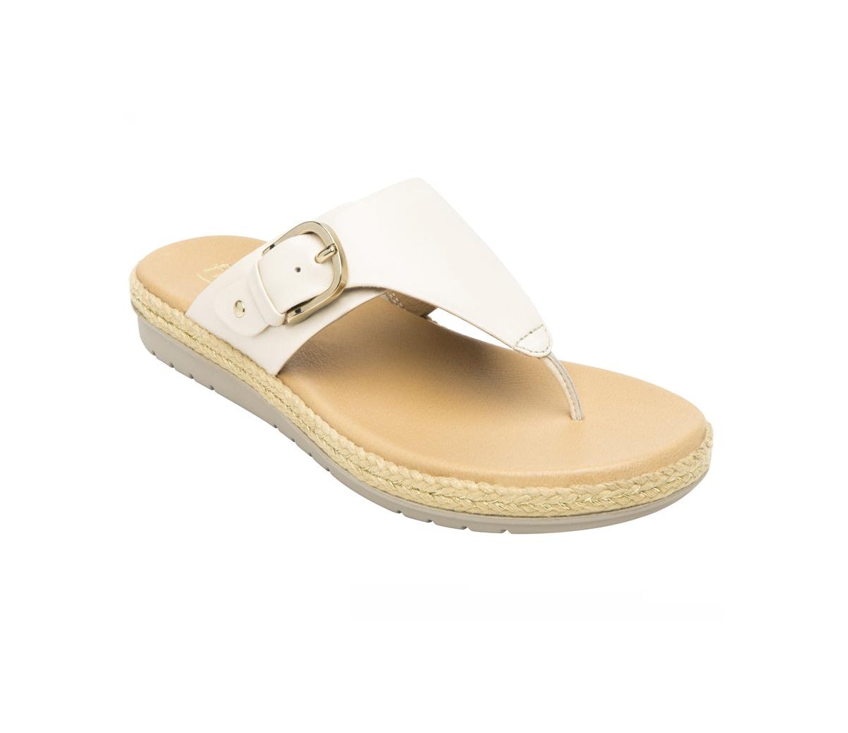 Women´s Leather Thong Sandals By Flexi - Beige