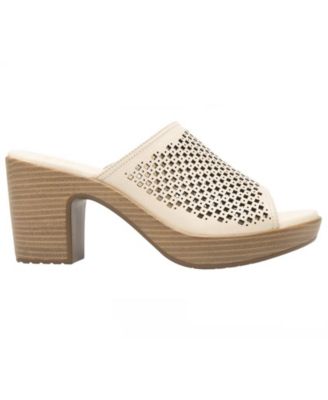 Women s Leather Heel Slip-On Sandals By Flexi