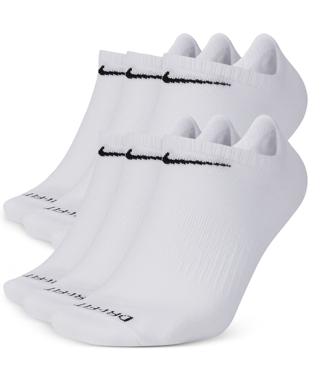 Nike Men's Everyday Plus 6-pk. Lightweight No-show Training Socks In White